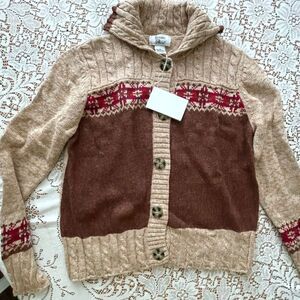 Bonnie And Bill Knitted Cardigan Grandmacore COTTAGECORE Sweater L NOS New VTG